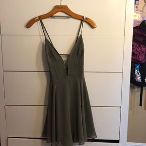 Olive Green Bebe casual dress